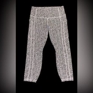 Athleta Black and White Patterned Leggings